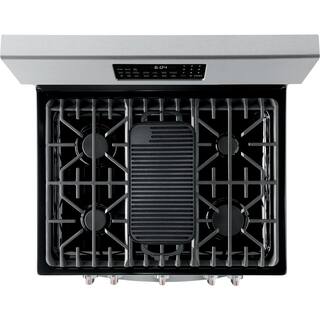 FRIGIDAIRE GALLERY 30 in. 5 Burner Freestanding Gas Range in Stainless Steel with Convection and Air Fry GCRG3060AF