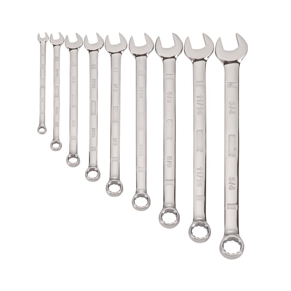 DEWALT 9 Piece Combination Wrench Set DWMT19265 from DEWALT