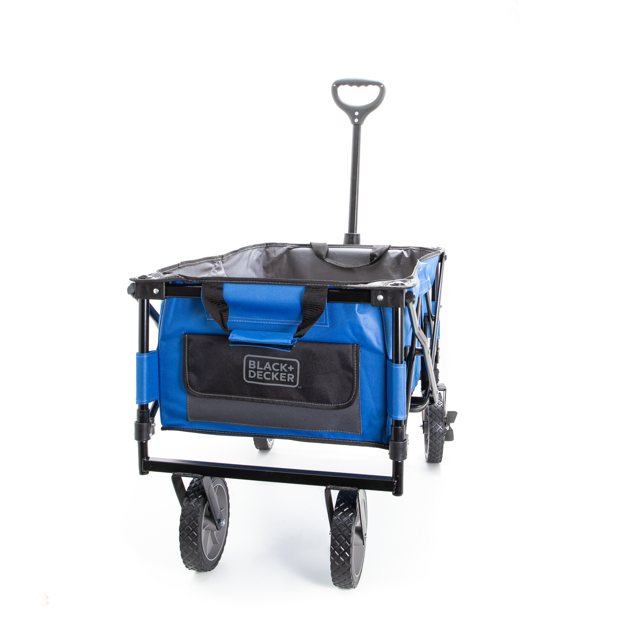 Collapsible Storage Cart, Folding Utility Wagon, Holds up to 176 lbs., Blue