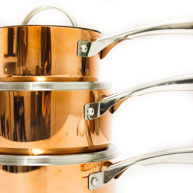 BergHOFF 10-Piece Copper Vintage Collection Polished Cookware Set