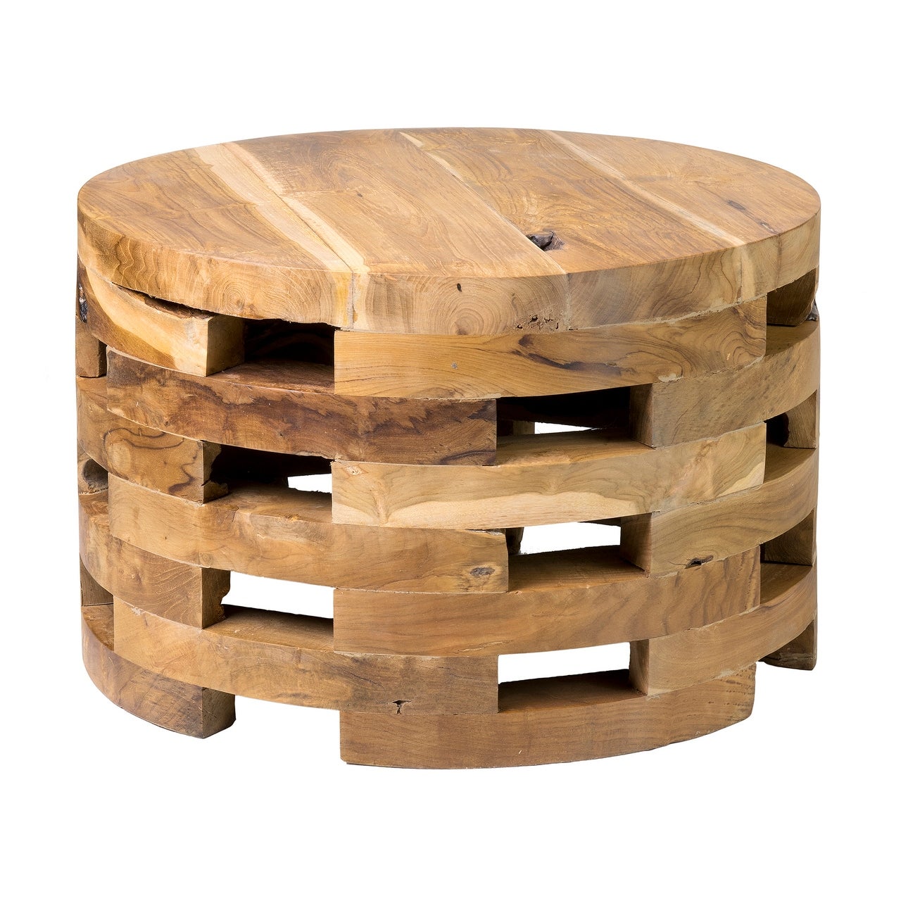 Open Slat Wooden Coffee Table