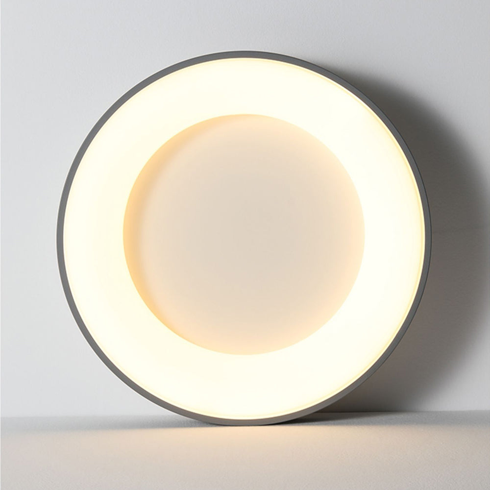 LED Grey Round Flush Mount Ceiling Light