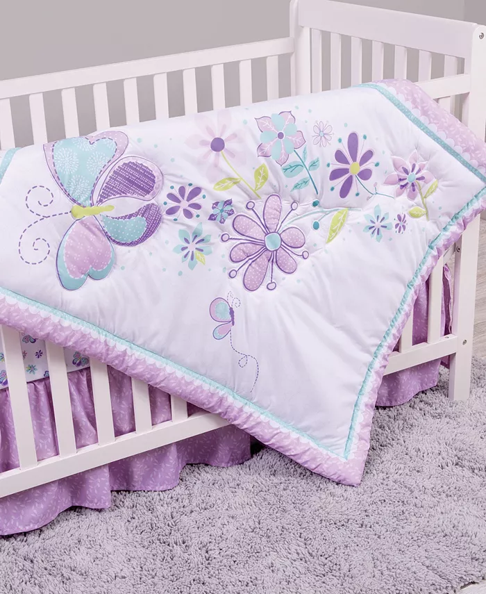 Trend Lab Sammy and Lou Butterfly Meadow 4 Piece Crib Bedding Set