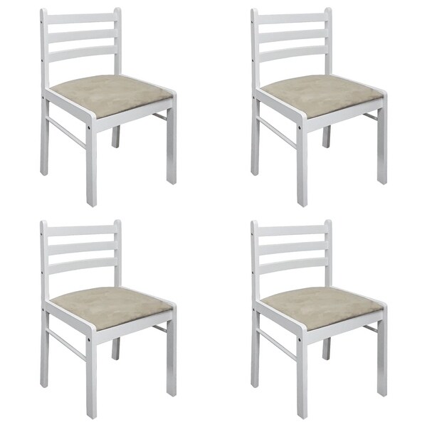 2/4/6 pcs Wooden Dining Chairs Square 2 Colours Selectable - 17.3