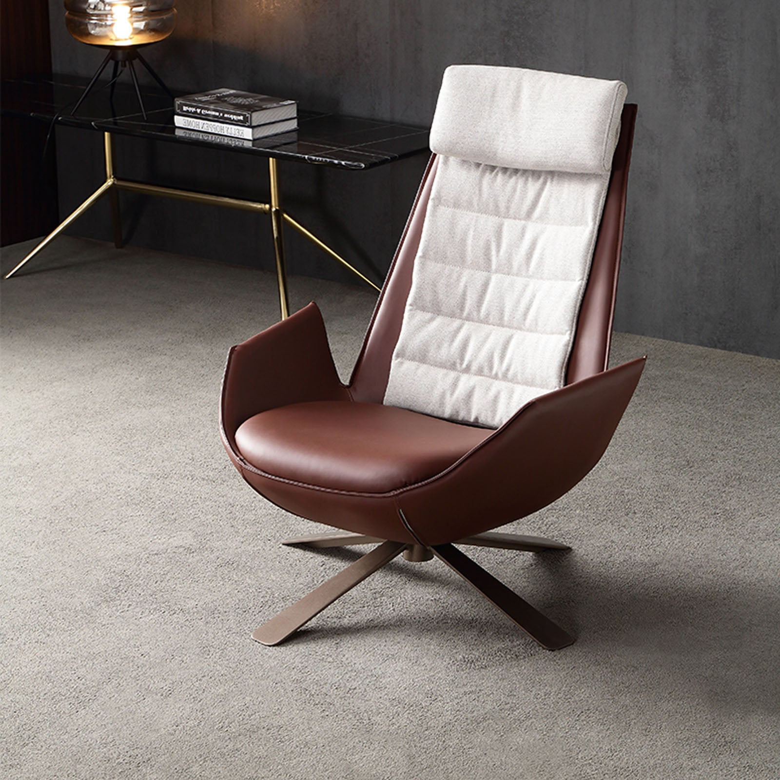 Severo Lounge Chair Lc045 Brown