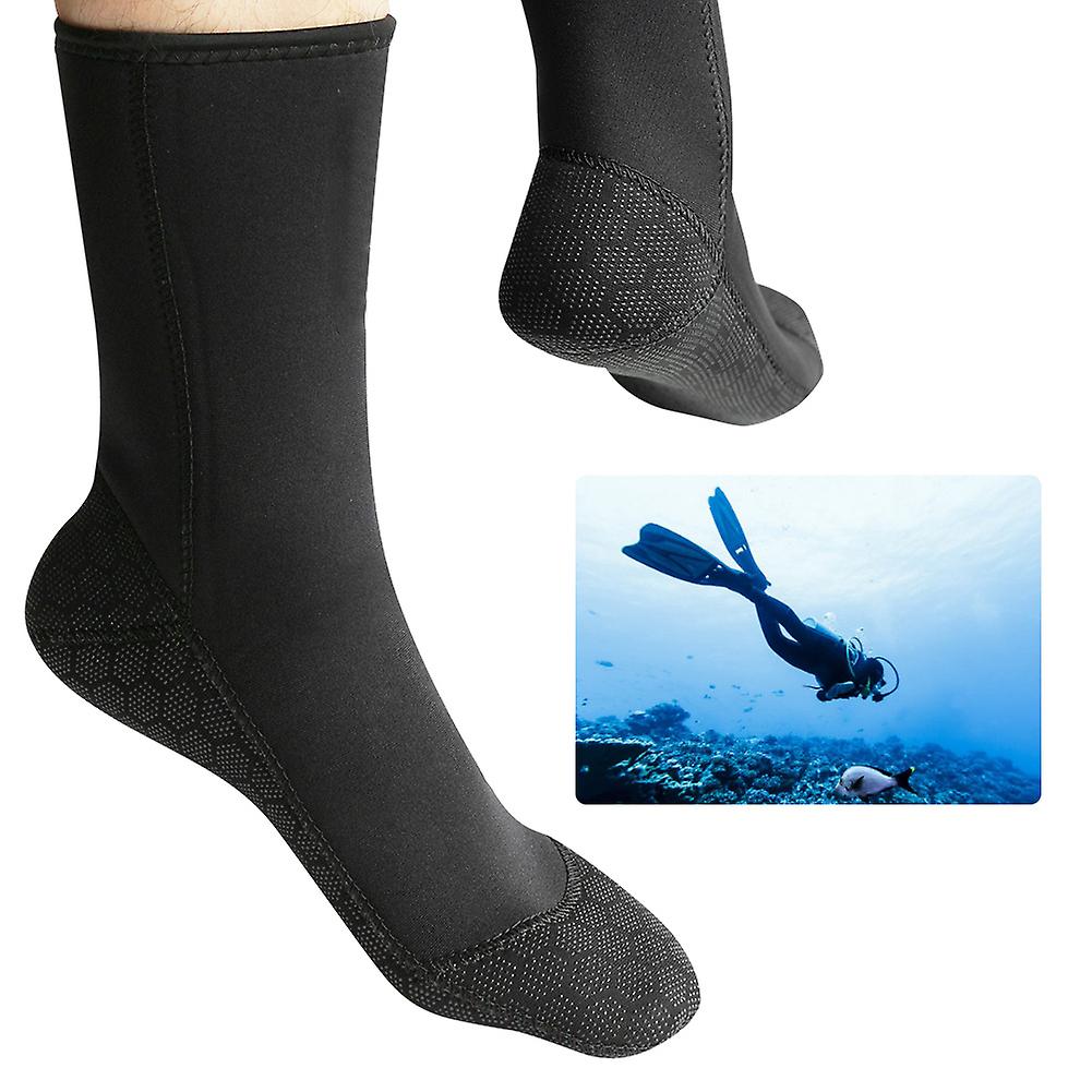 SLINX 3mm Neoprene Scuba Diving Socks Surfing Snorkeling Sock Water Sports Equipment (XL)