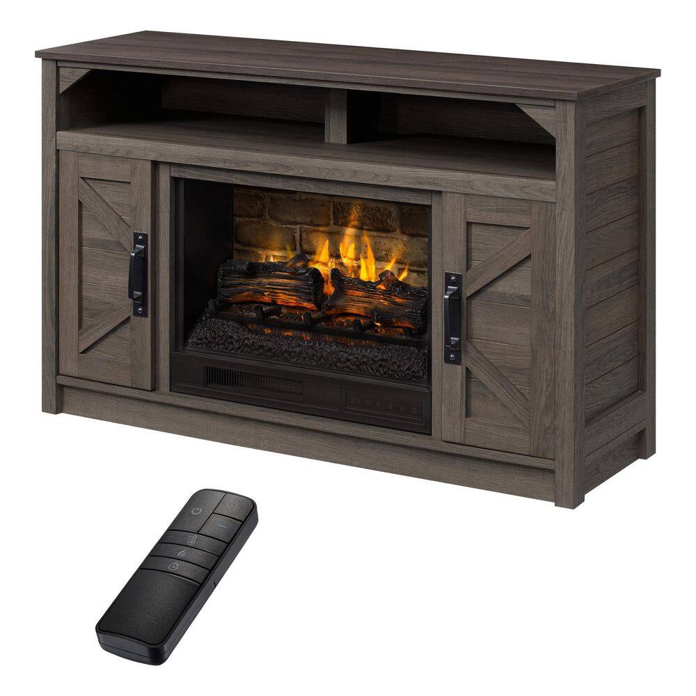 StyleWell Pine Creek 48 in. Freestanding Electric Fireplace TV Stand in Medium Brown Ash HDFP48-57E