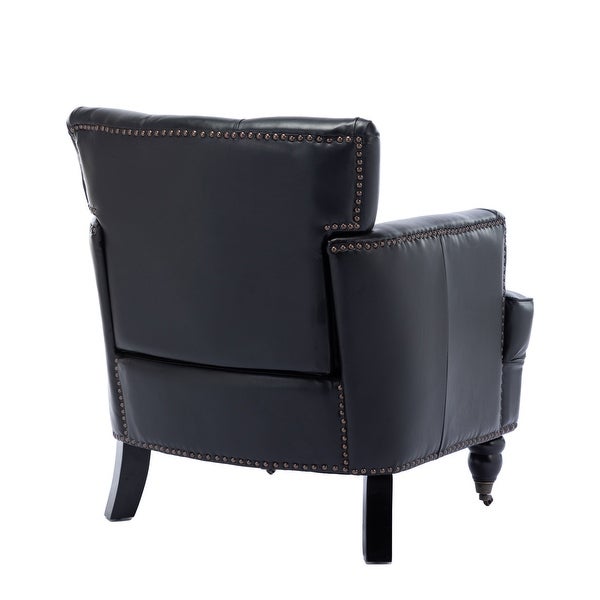 PU Leather Club Chair， Single Sofa Chair for Living Room