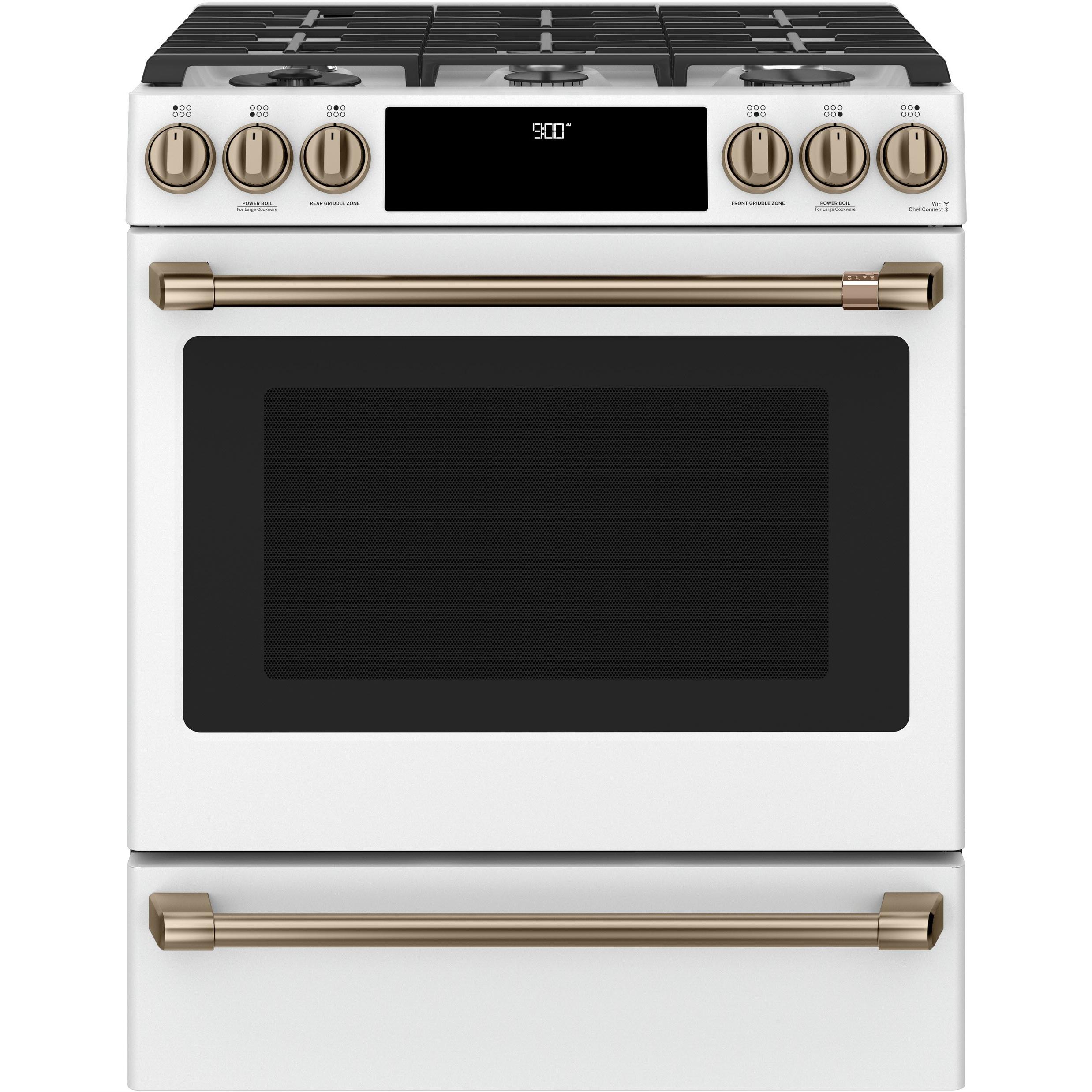 Caf¨¦ 30-inch Slide-in Dual Fuel Range with Warming Drawer CC2S900P4MW2