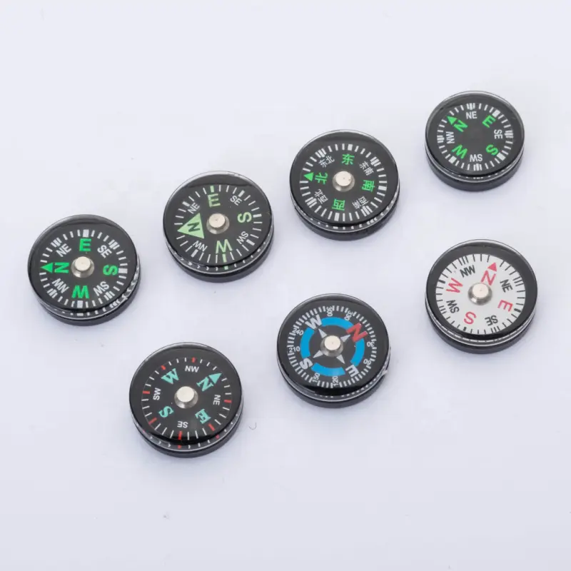 DIHAO 12/14/15/20/25mm Liquid Filled Button Compass Plastic Mini Compass for Camping Hiking Outdoor Travel