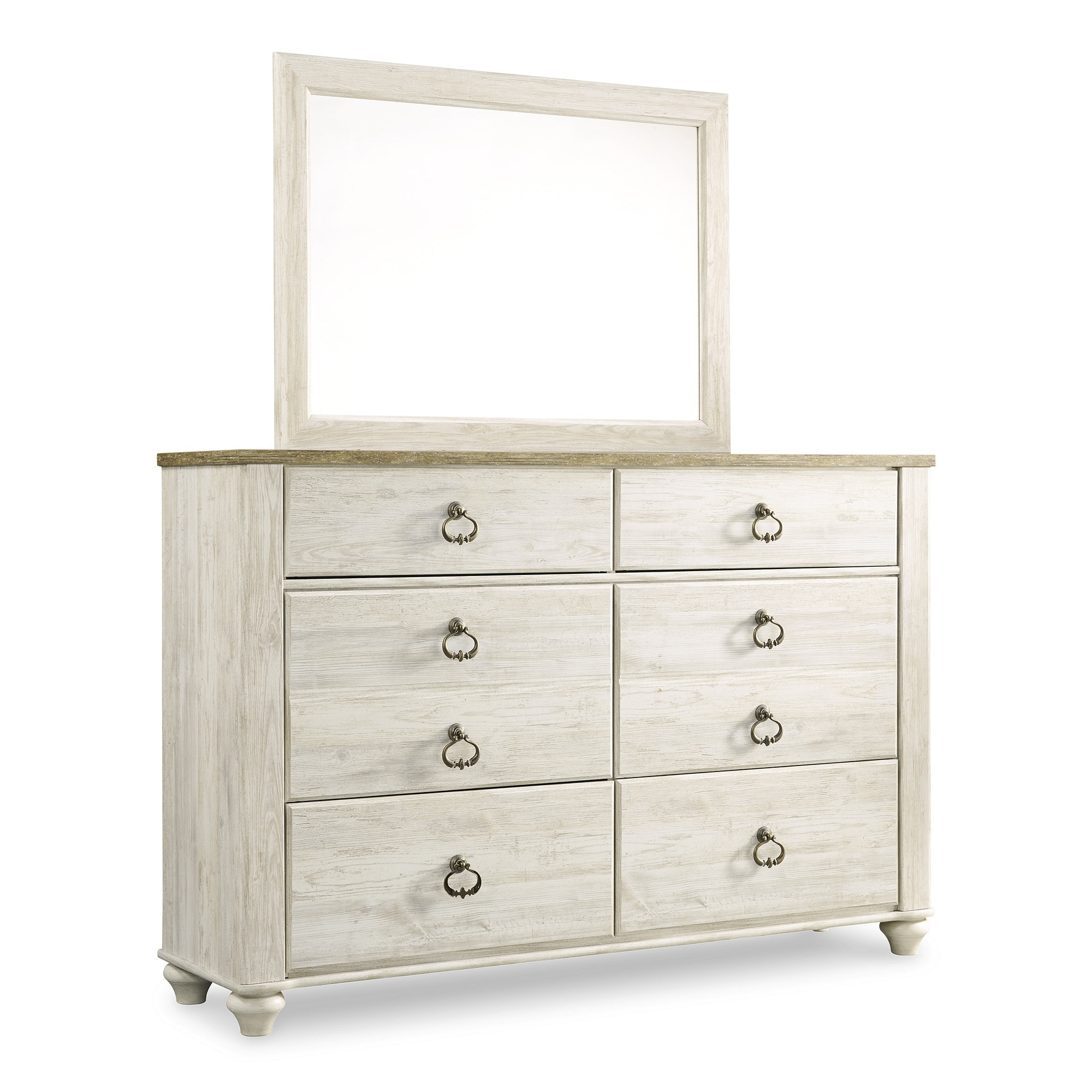 Signature Design By Ashley Willowton Woodgrain Dresser and Mirror - - 29298017