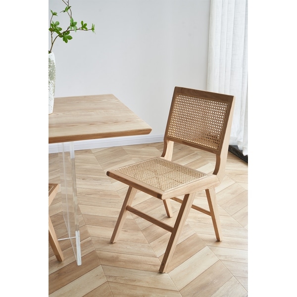 Clihome Charlie Natural Wood Color Side Chair(Set Of 2)