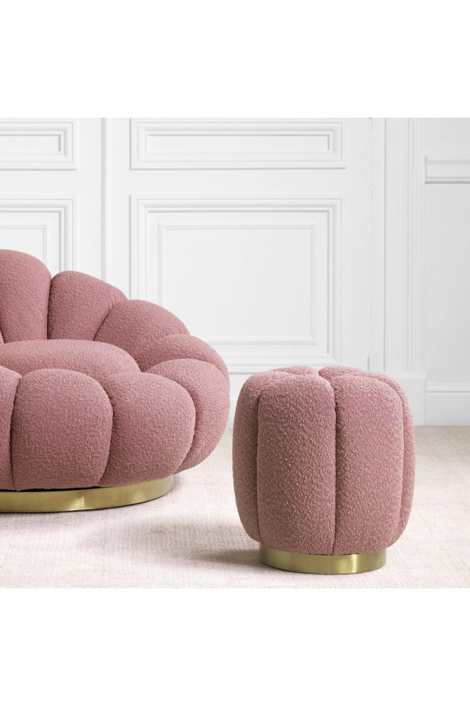 Modern Bouclé Stool  Eichholtz Stool Orchanic   Contemporary   Footstools And Ottomans   by Oroa   Distinctive Furniture  Houzz