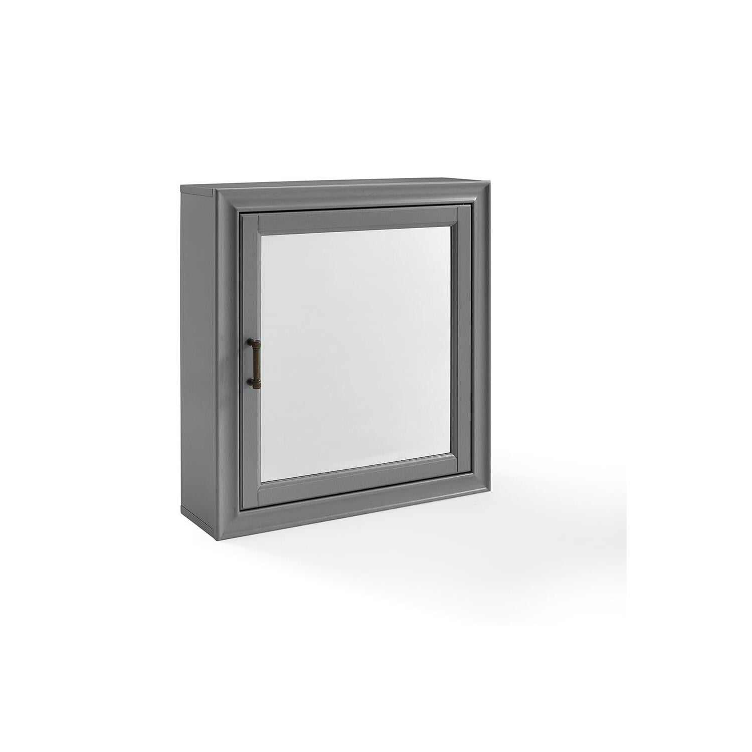 TARA BATH MIRROR CABINET IN VINTAGE GREY