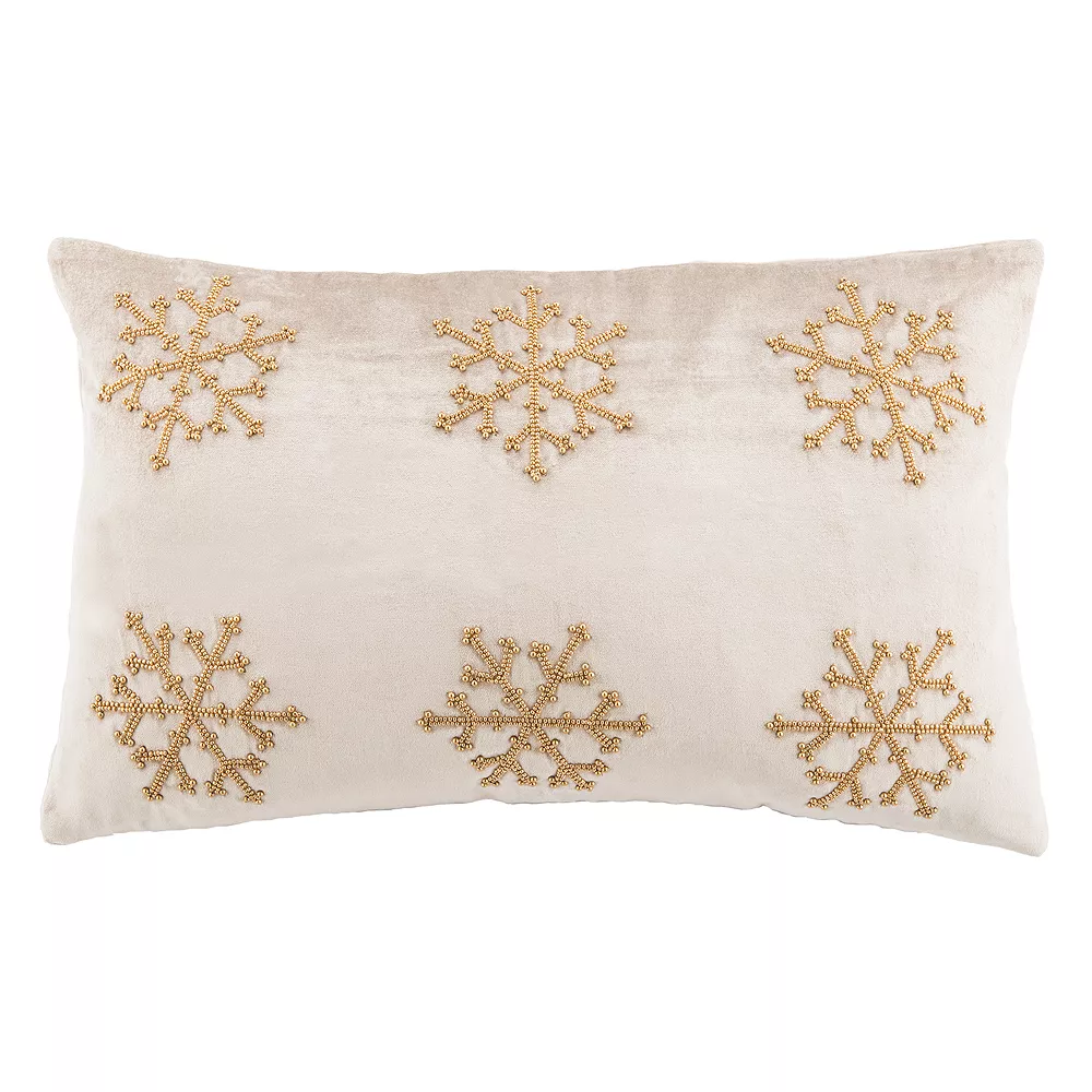 Safavieh Sydnee Snowflake Oblong Throw Pillow