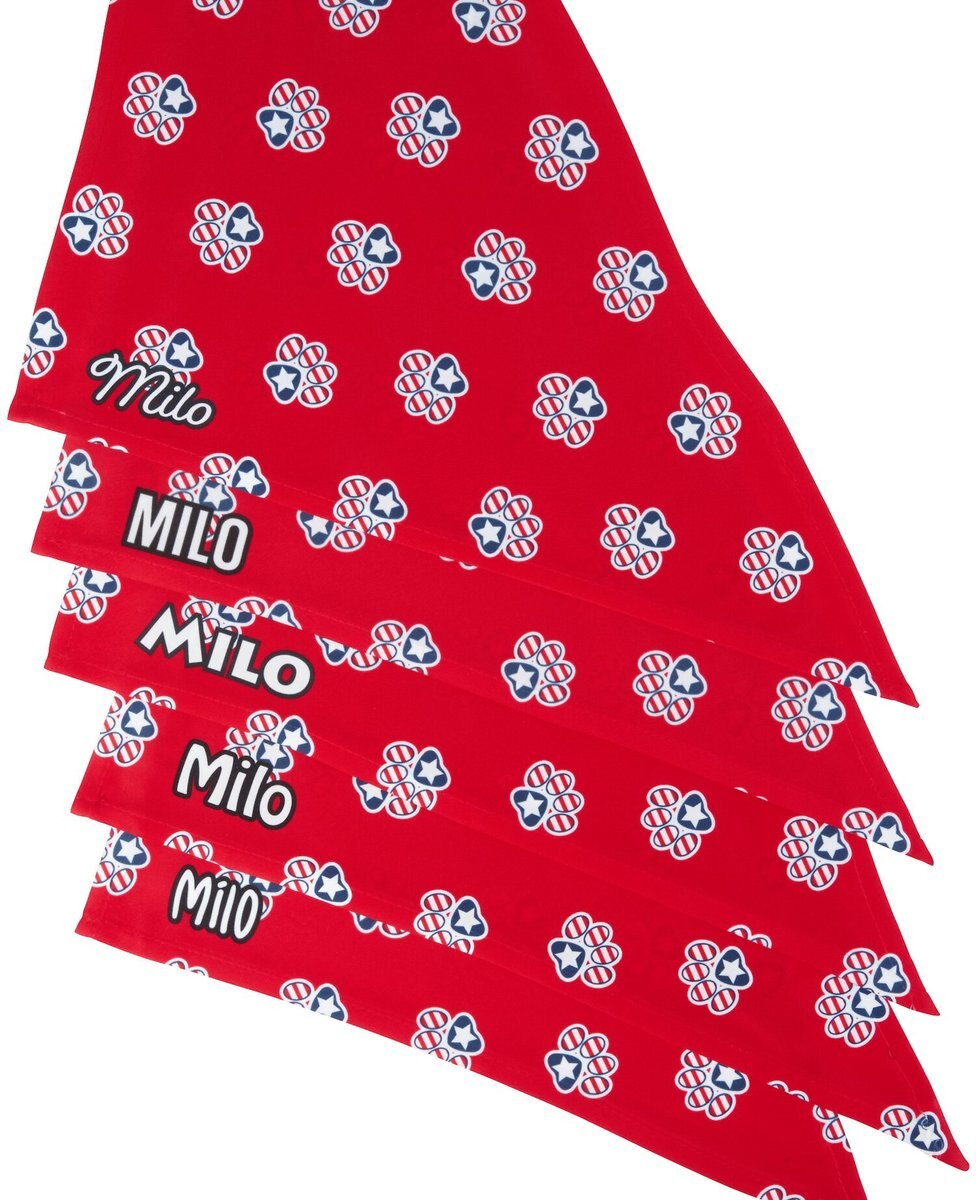 Frisco Patriotic Paws Personalized Dog and Cat Bandana