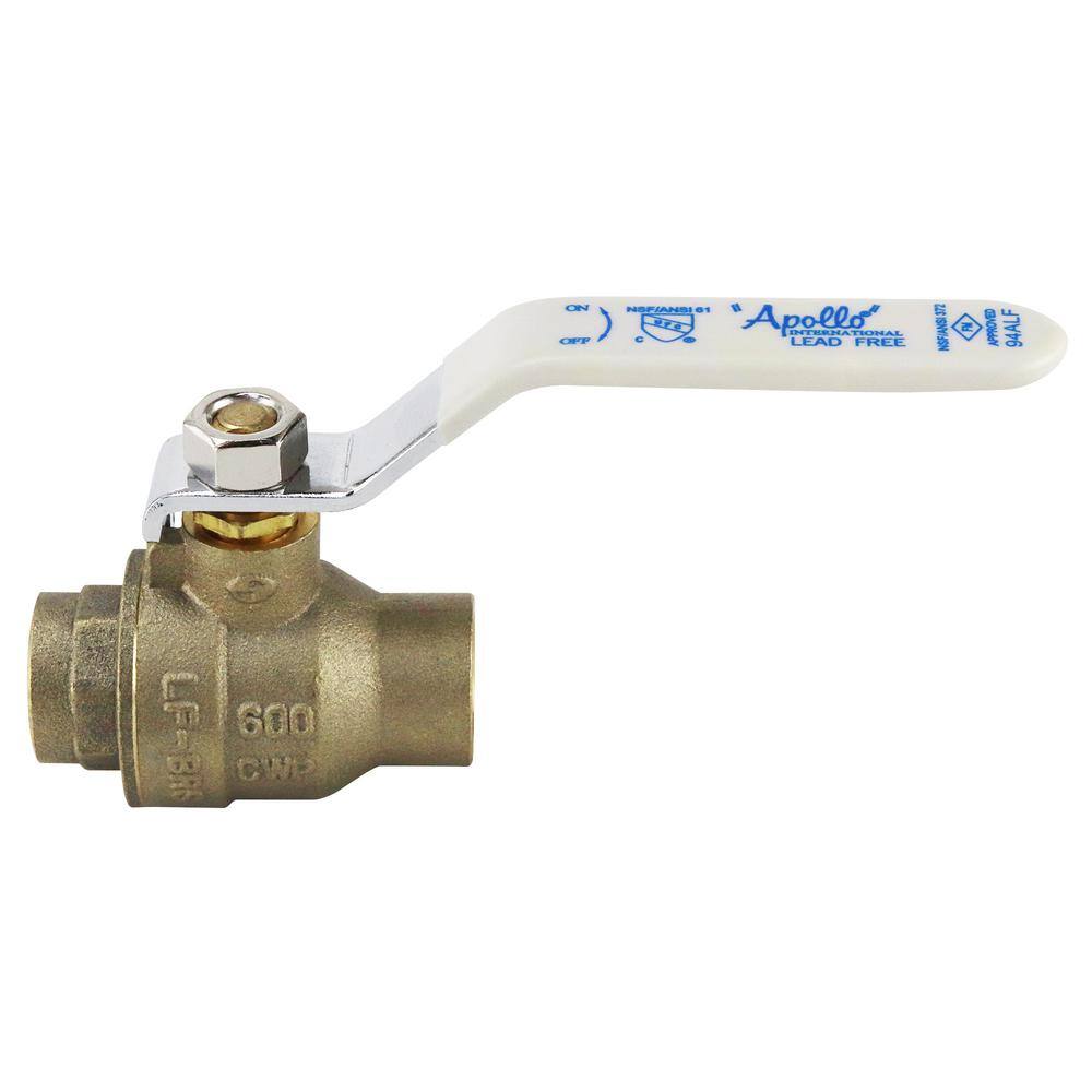 Apollo 12 in. Lead Free Brass SWT x SWT Ball Valve 94ALF20301A