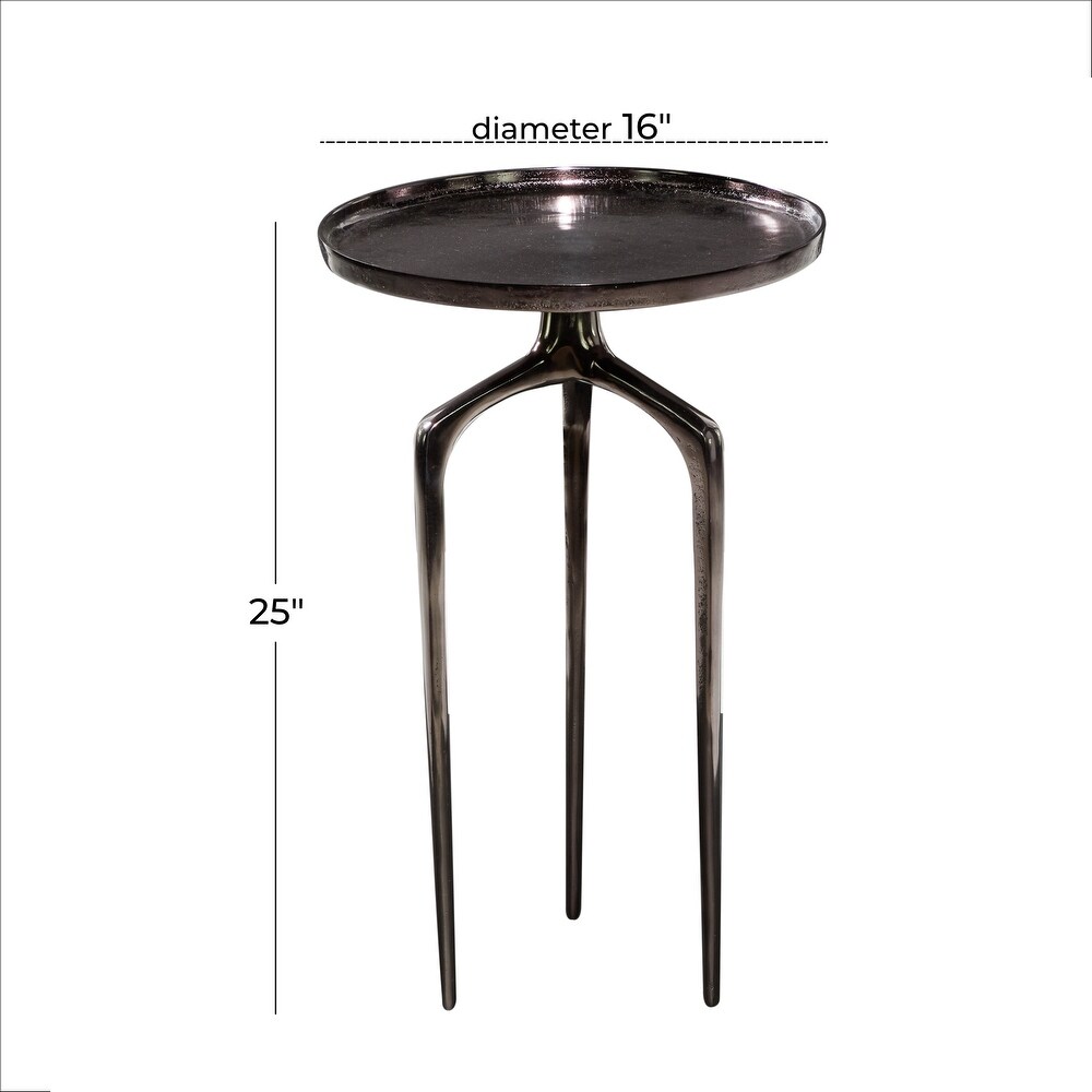 Aluminum Contemporary Accent Table 22 x 13 x 13