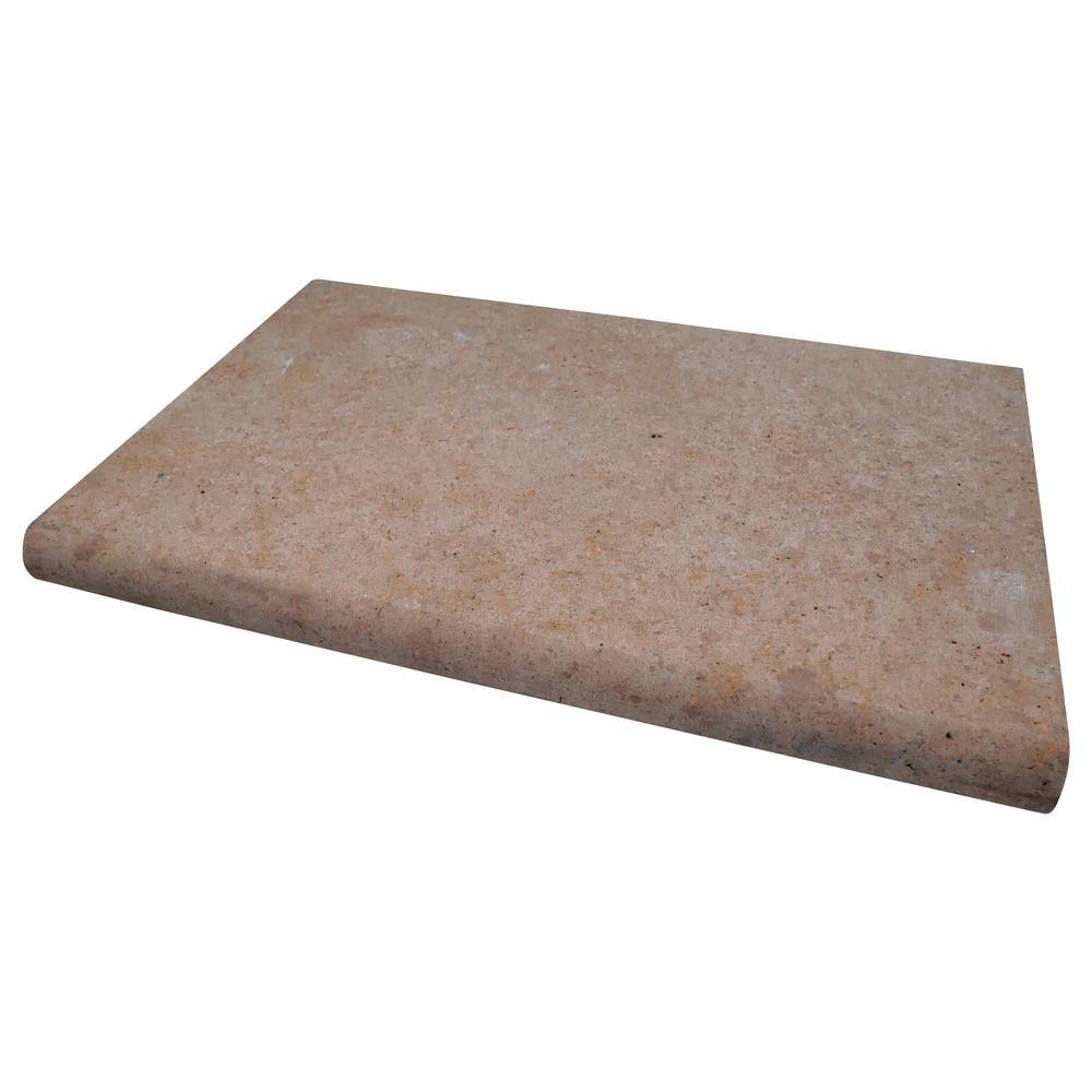 MSI Mediterranean Walnut 2 in. x 16 in. x 24 in. Brushed Travertine Pool Coping (40 Pieces106.8 sq. ft.Pallet) TWAL1624HUF