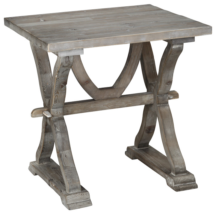 (Mh) Colette Side Table  White Wash   French Country   Side Tables And End Tables   by BisonOffice  Houzz