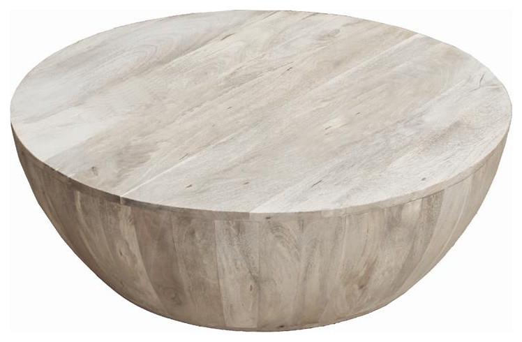 The Urban Port 35.5 quotRound Modern Style Wood Top Coffee Table in Dark Brown   Transitional   Coffee Tables   by Benzara  Woodland Imprts  The Urban Port  Houzz