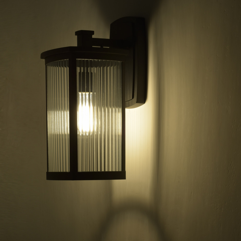 CHLOE Lighting EVIE Transitional 1 Light Textured Black Outdoor Wall Sconce   Transitional   Outdoor Wall Lights And Sconces   by CHLOE Lighting  Inc.  Houzz