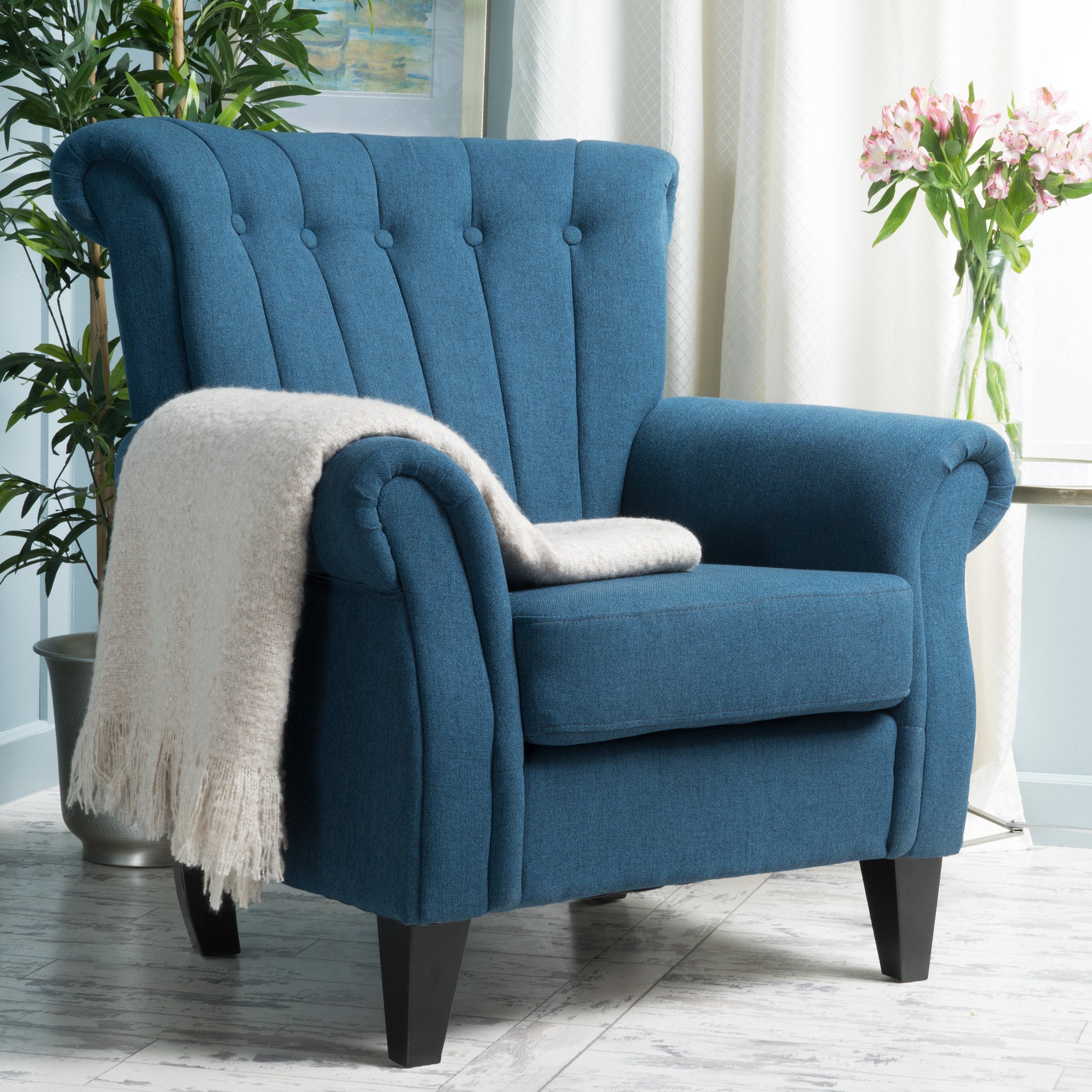 Romee Contemporary Fabric Club Chair