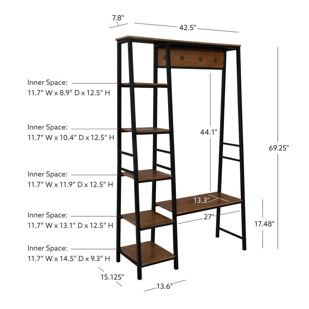 Tara Rustic Hall Tree with Storage