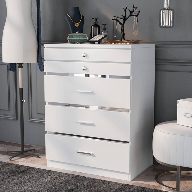 Garneta 5 Drawer Chest With Jewelry Drawers Homes Inside Out