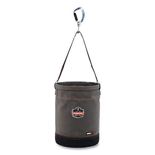 Ergodyne Arsenal 5940 Swiveling Carabiner Canvas Hoist Bucket | 150 lb， Gray | EGO14940