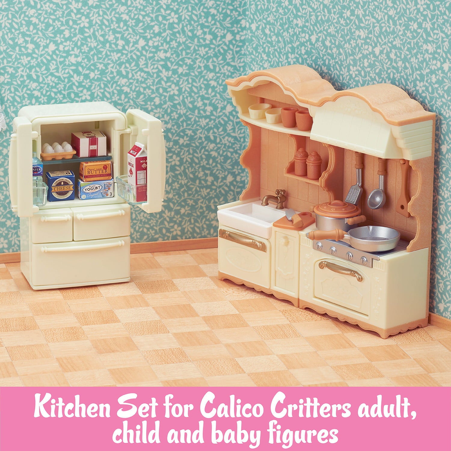 Calico Critters Kitchen Playset, Dollhouse Furniture and Accessories