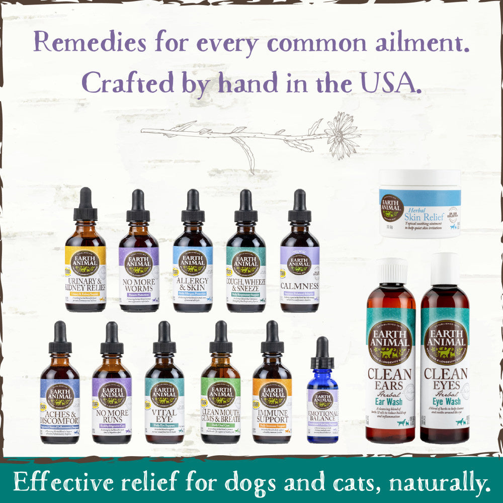 Earth Animal Herbal Remedies Cough， Wheeze and Sneeze for Dogs and Cats， 2;