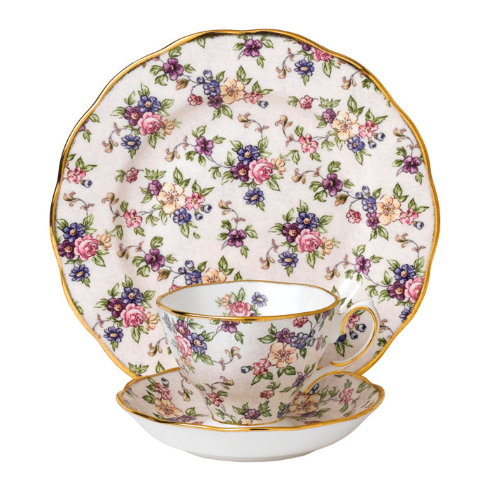 Royal Albert 100 Years 1940 3-Piece Set Teacup Saucer and Plate -English Chintz