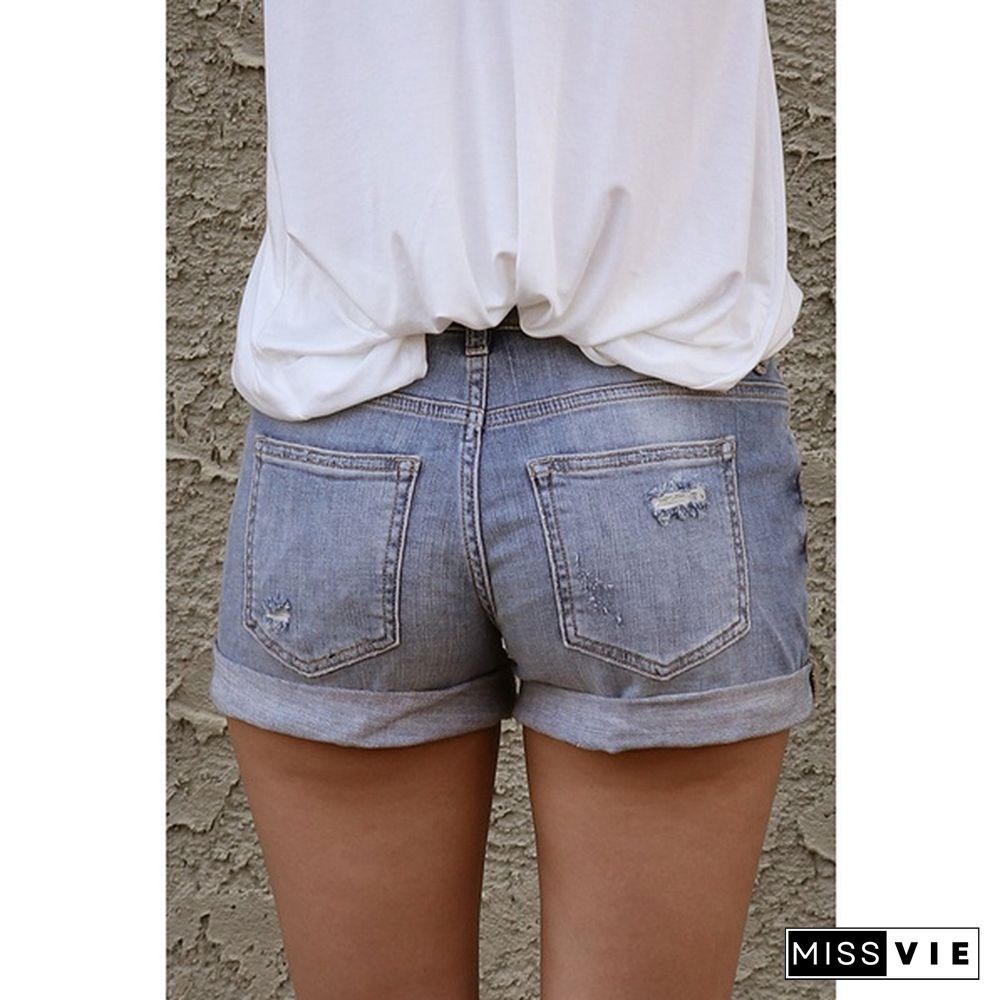 3 Color Summer New Women's Fashion Sexy Ripped Skinny Denim Short Pants Casual Shorts Hot Jeans Plus Size Women Trousers S-3XL