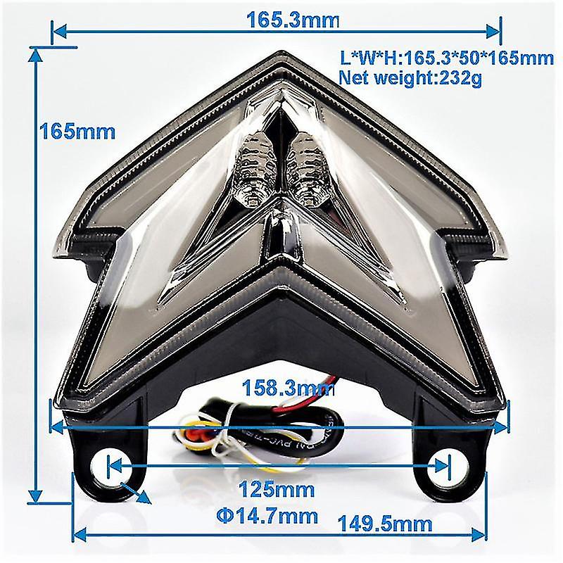 Motorcycle Led Taillight Brake Rear Turn Signal Indicator Lamp