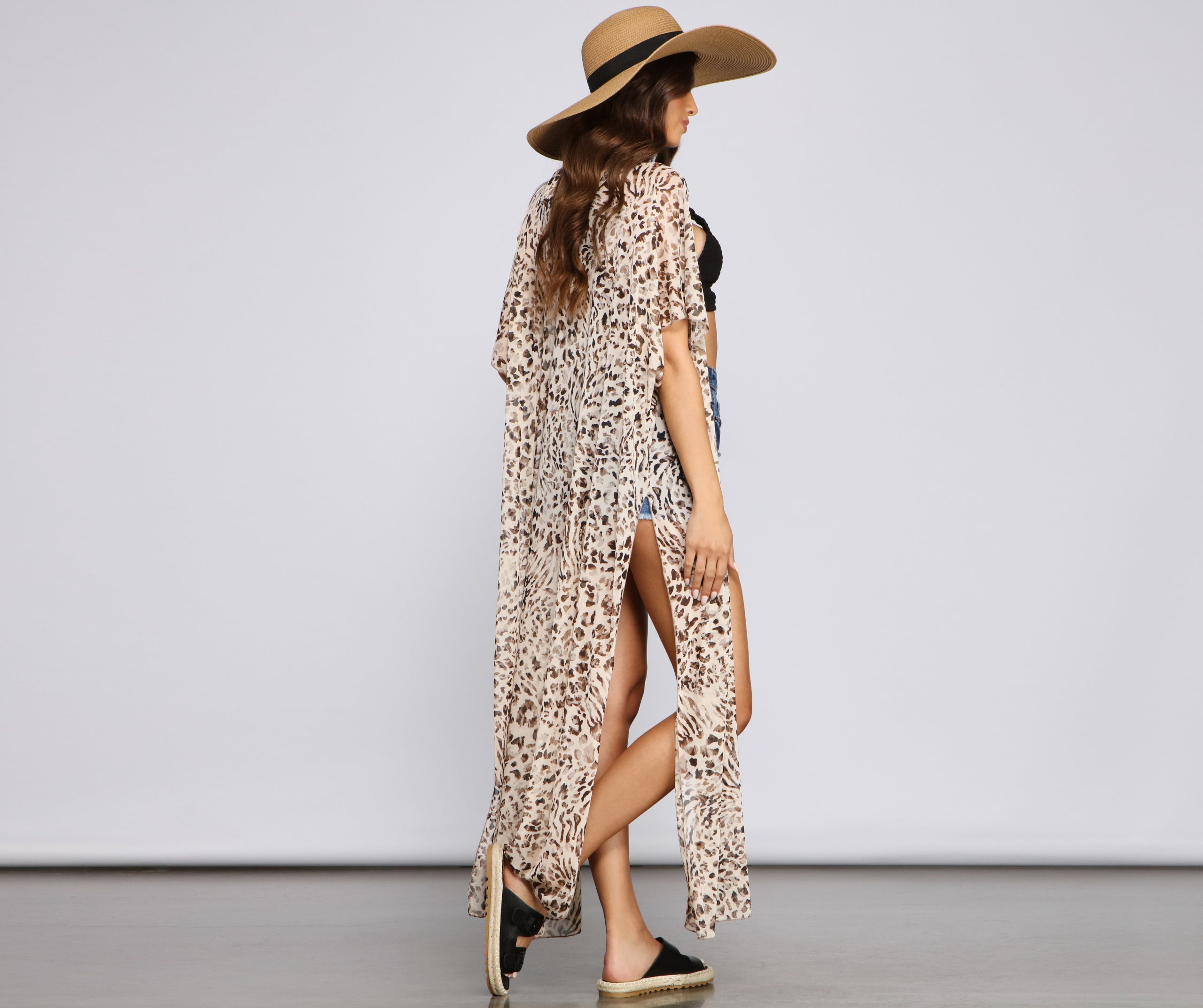 Fab And Fierce Leopard Print Kimono