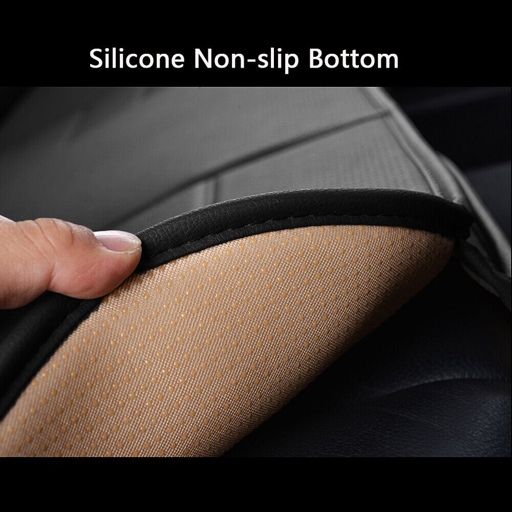 PU Leather Car Front Cover Cushion Seat Protector Half Full Surround Universal Black Full Surround Color