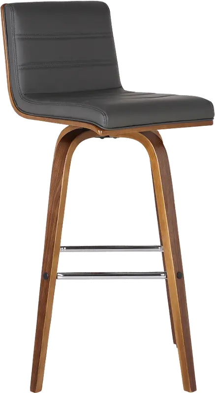 Vienna Gray and Brown Swivel Bar Stool