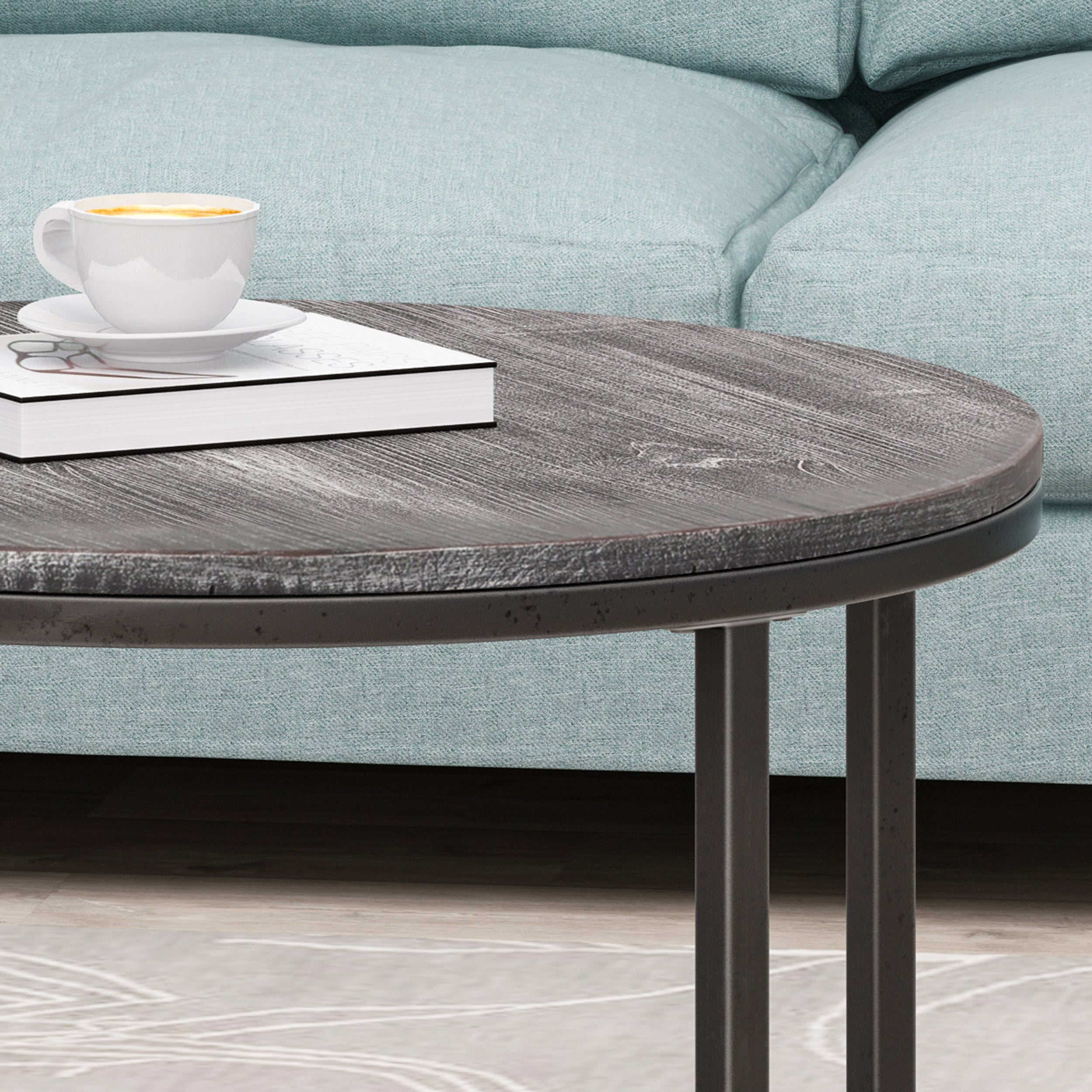 Pia Modern Industrial Coffee Table Set