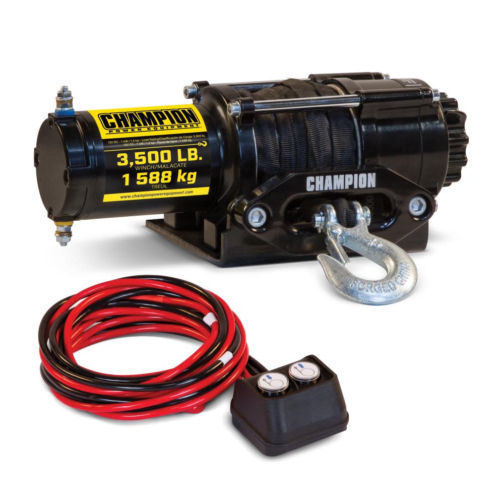 Champion 3500-lb. ATV/UTV Synthetic Rope Winch Kit ;