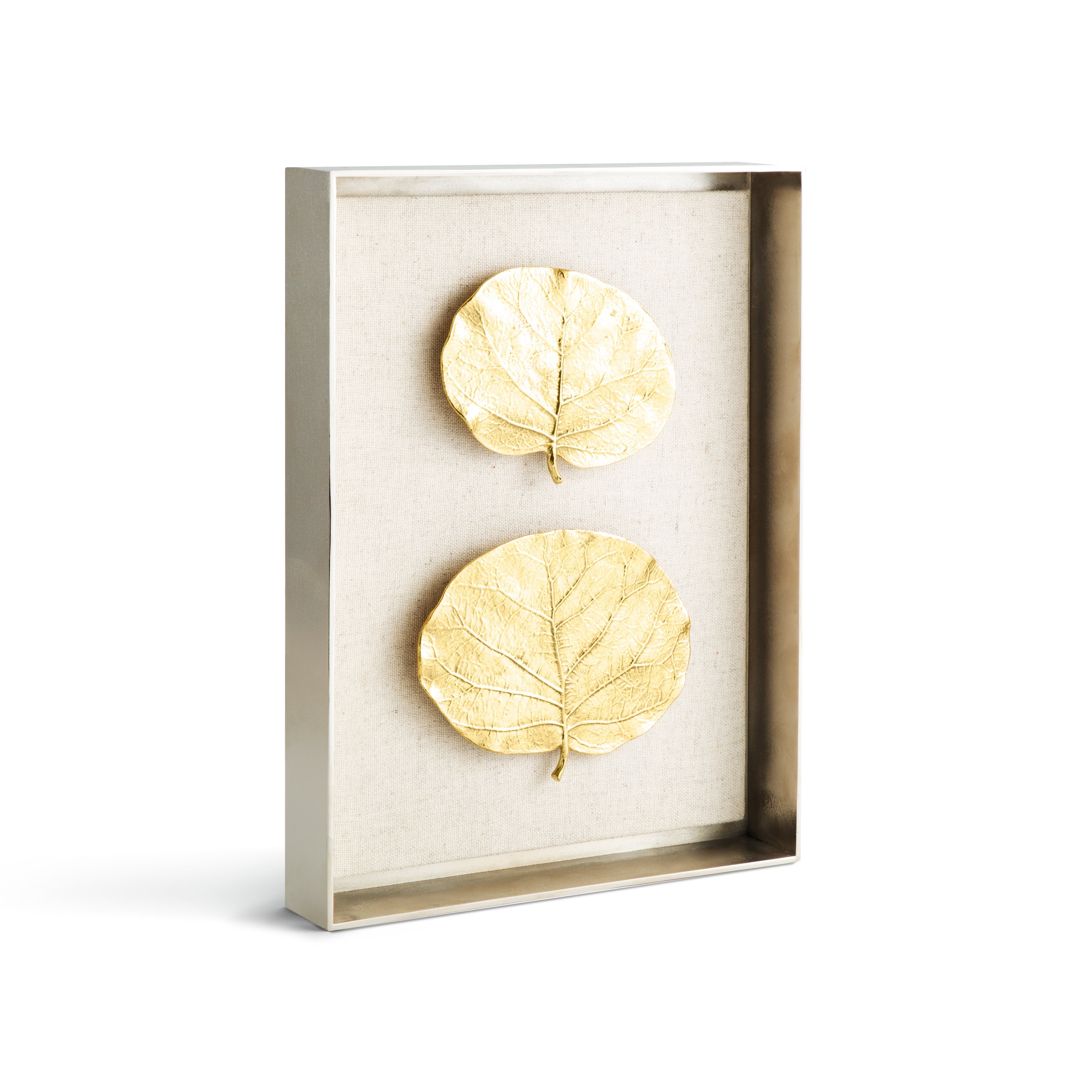 Botanical Leaf Fabric Shadow Box