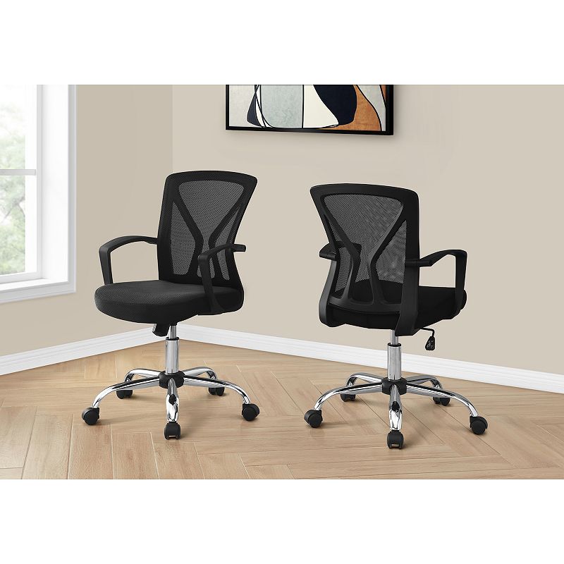 Monarch Mid-Back Adjustable Fixed Armrests Office Chair