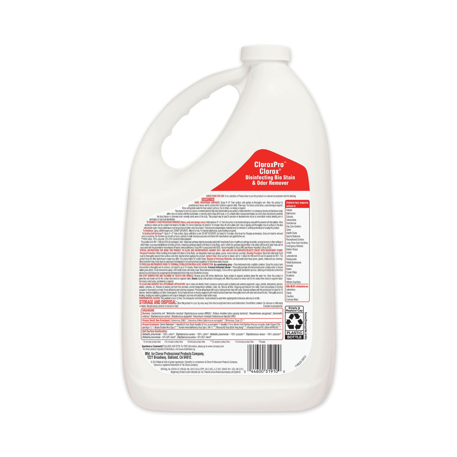 Disinfecting Bio Stain and Odor Remover by Cloroxandreg; CLO31910EA