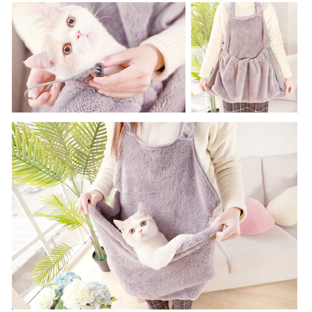 Outdoor Dog Cat Soft Comfortable Carrying Apron Pocket Pet Carrier Anti-stick Hair Sleeping Bag