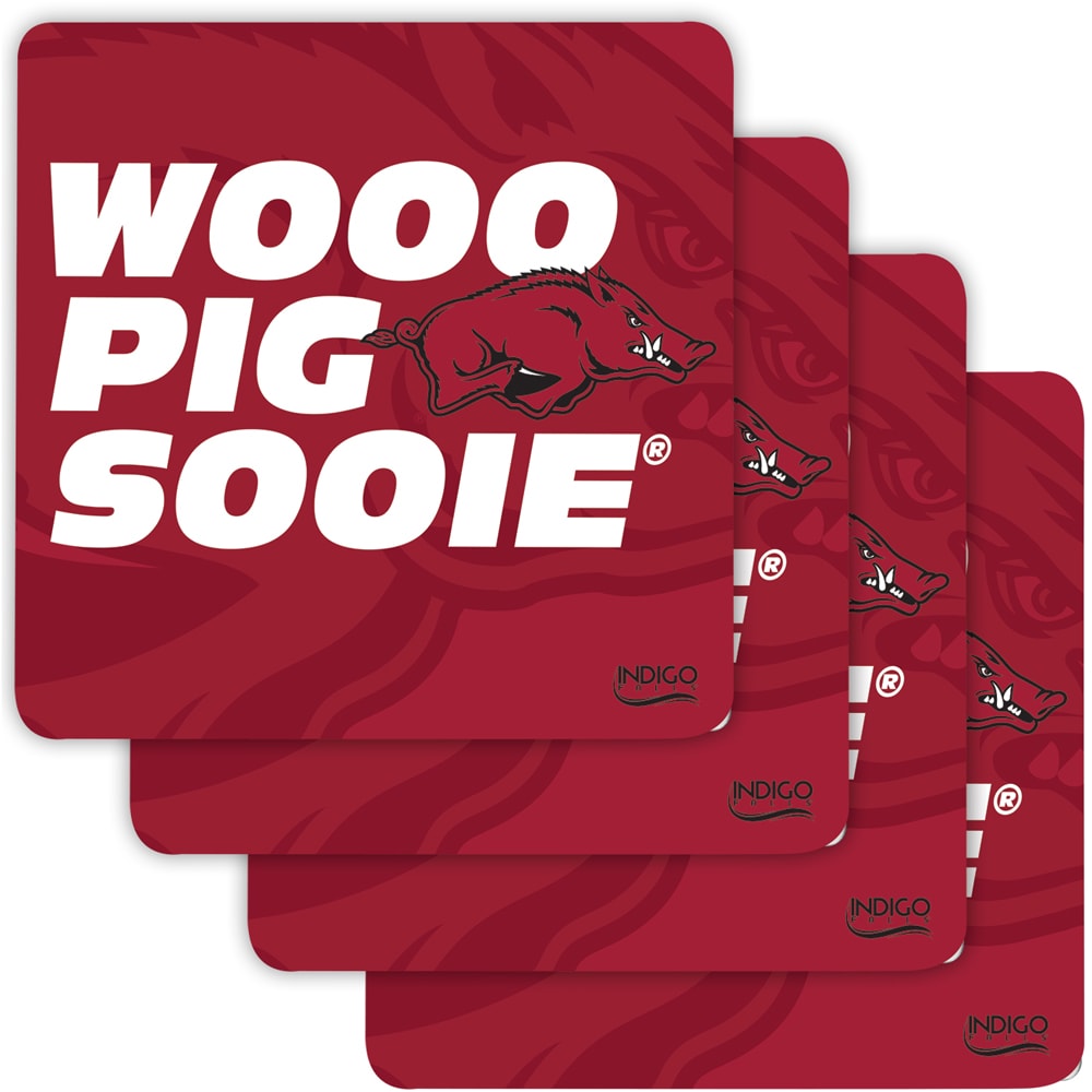 Arkansas Razorbacks Four-Pack Specialty Coaster Set