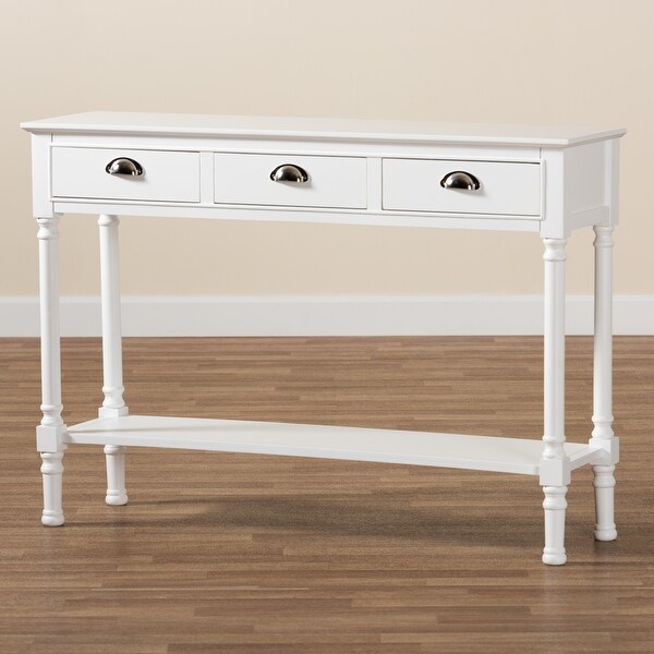 Garvey 3-Drawer Wood Entryway Console Table