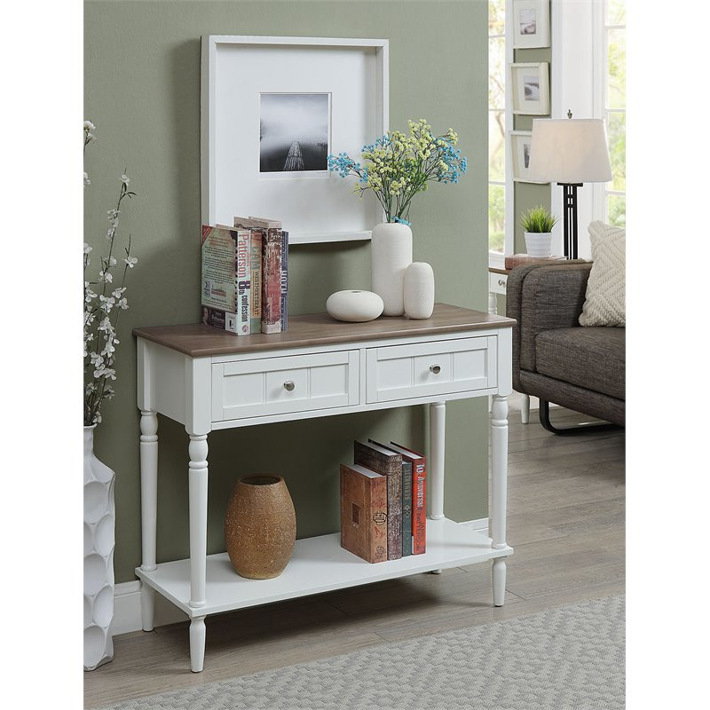 Convenience Concepts French Country Two Drawer Hall Table in Espresso Wood   Traditional   Console Tables   by Homesquare  Houzz