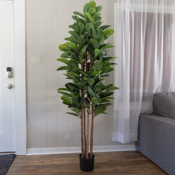 Pure Garden 70Inch Artificial Rubber Plant