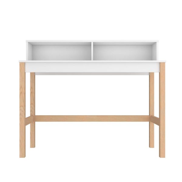 Bowery Desk in White and Oak