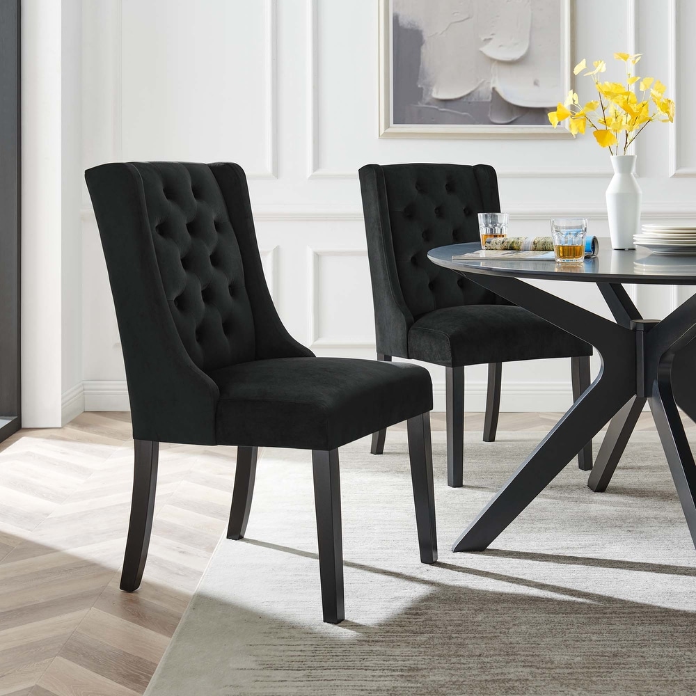 Baronet Performance Velvet Dining Chairs   Set of 2